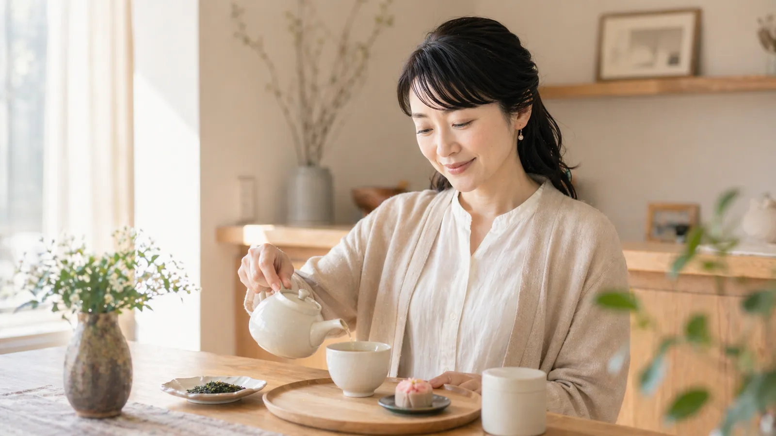 朝の一杯のお茶